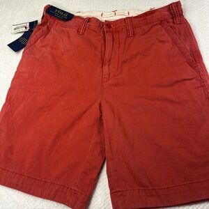 Polo Ralph Lauren Relaxed Fit‎ Burnt Orange Chino Shorts Casual Everyday Size 38